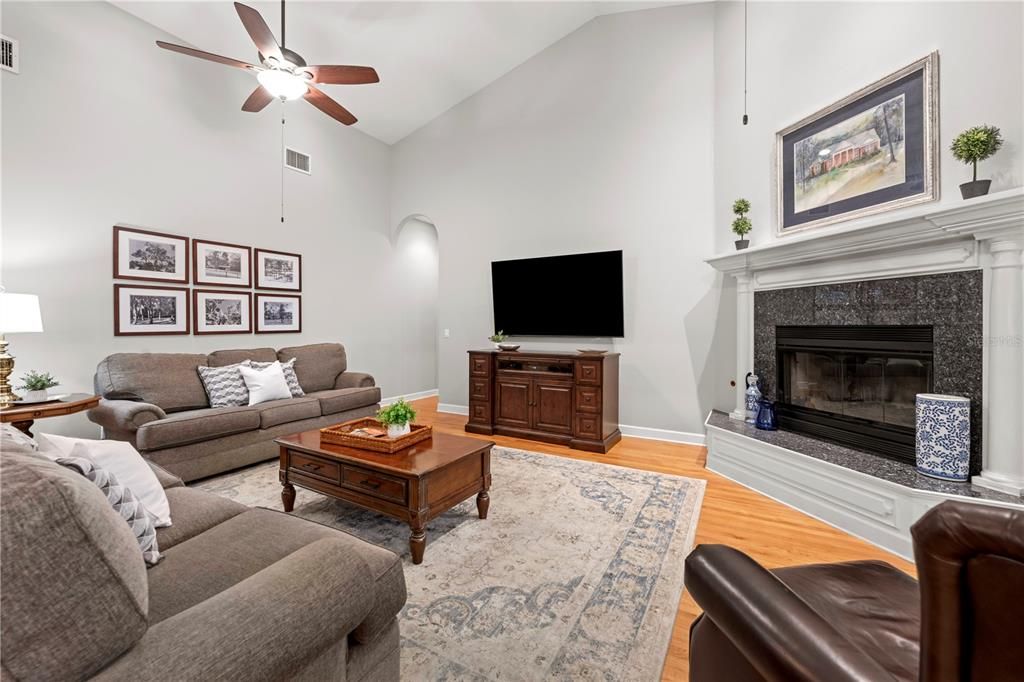 Fireplace, Interior, Living room, Wood Texture Flooring