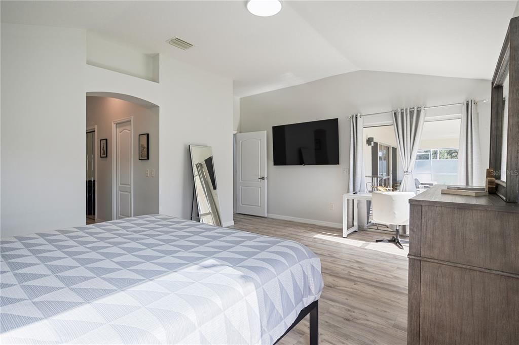 Bedroom, Home Office, Interior, Wood Texture Flooring