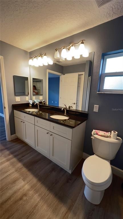 Bathroom, Dual Sink Vanities, Interior, Wood Texture Flooring