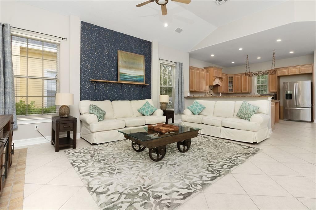 Interior, Kitchen, Living room, Recessed Lighting, Stainless Steel Appliances