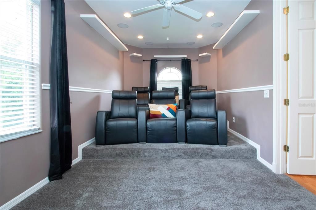 Home Theatre Room, Interior, Recessed Lighting