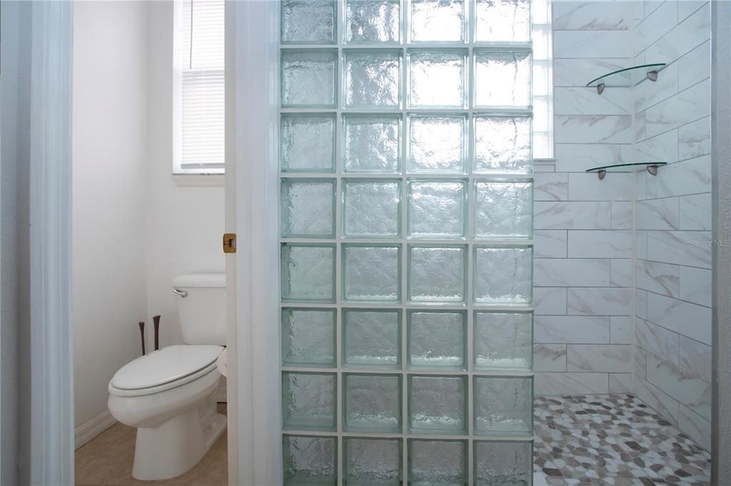 Bathroom, Glass Shower, Interior, Marble Walls