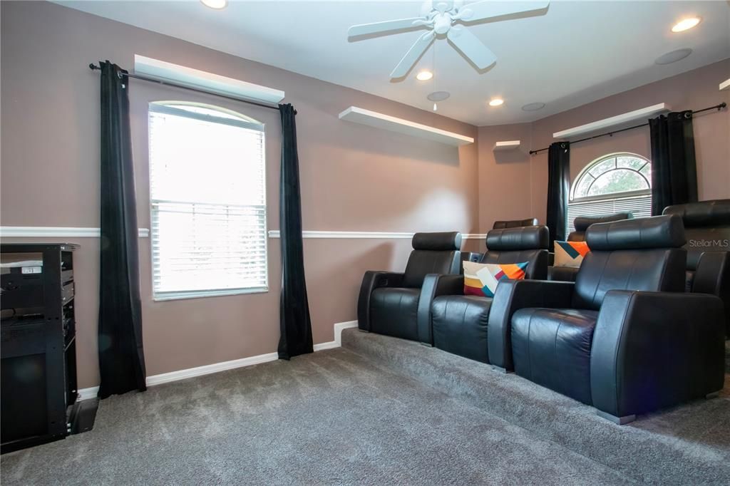 Home Theatre Room, Interior, Recessed Lighting, Theatre Room