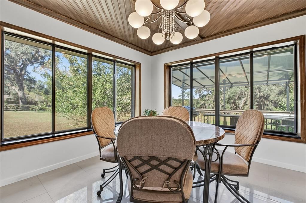 Chandelier, Dining room, Interior, Sun Room, Wooden Ceilings
