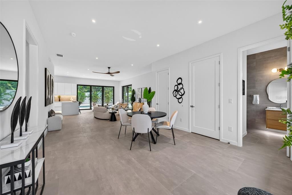 Dining room, Interior, Living room, Recessed Lighting