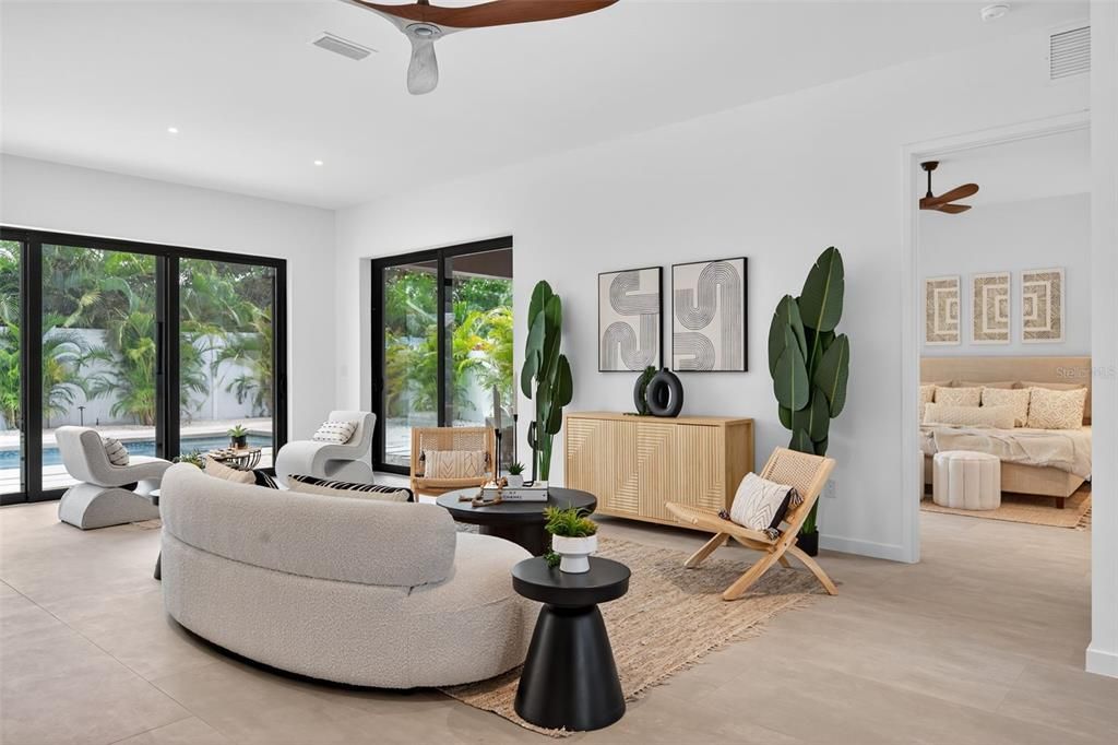 Bedroom, Interior, Living room, Recessed Lighting