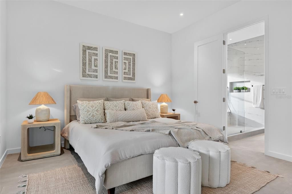 Bedroom, Interior, Recessed Lighting