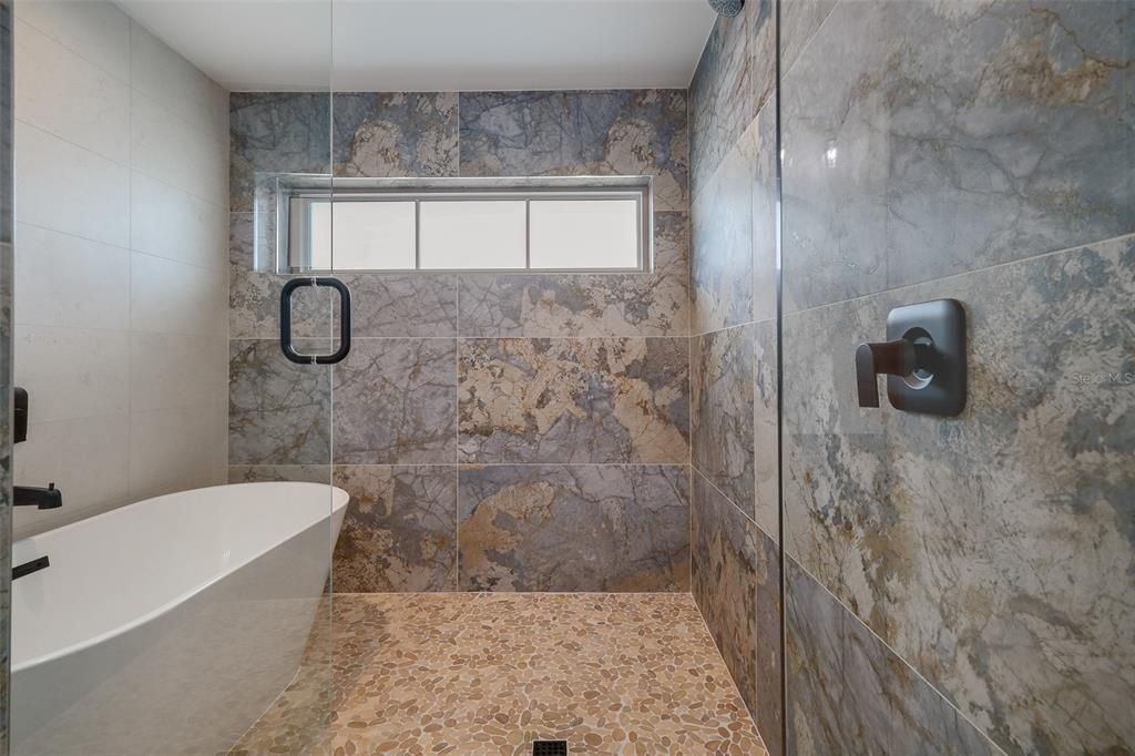 Bathroom, Free Standing Baths, Interior, Marble Walls