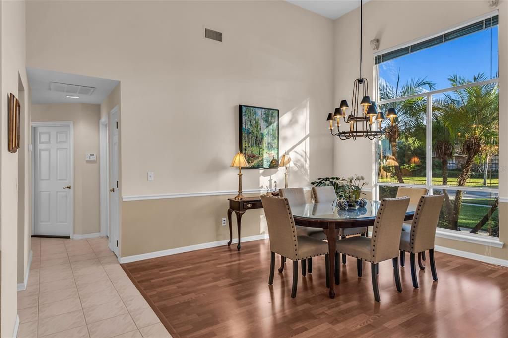 Chandelier, Dining room, Interior, Pendant Lights, Wood Texture Flooring