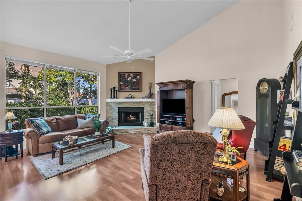 Fireplace, Interior, Living room, Wood Texture Flooring