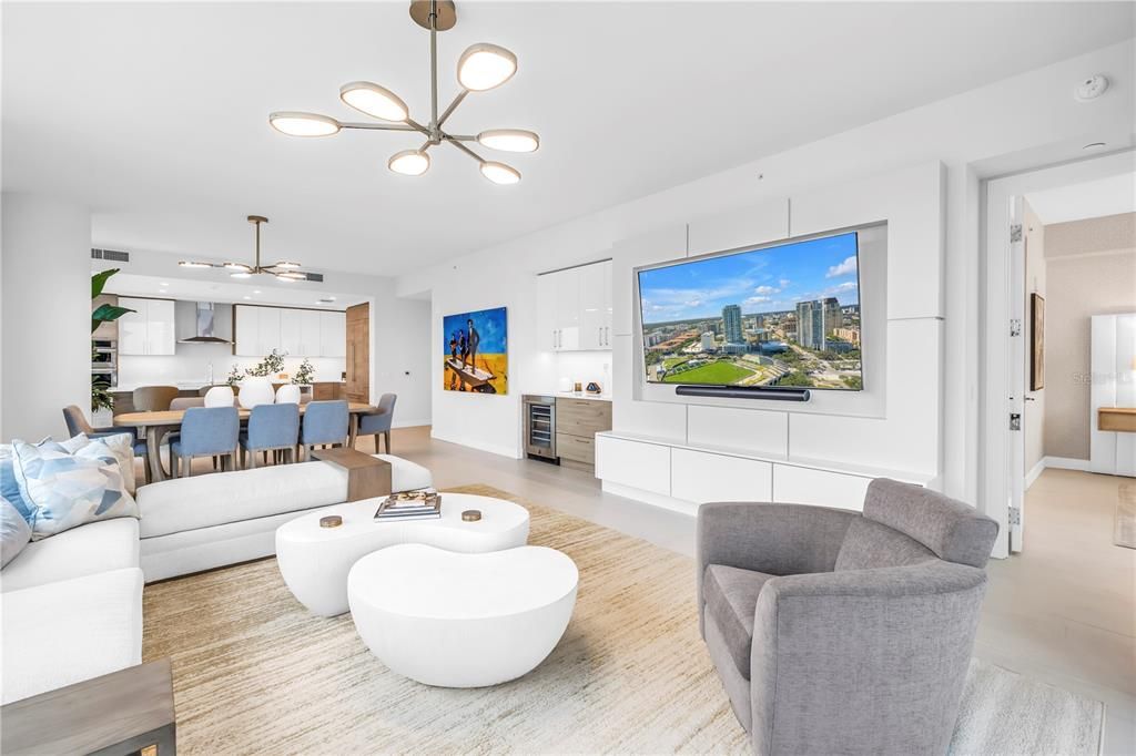 Dining room, Interior, Kitchen, Living room, Pendant Lights, Recessed Lighting