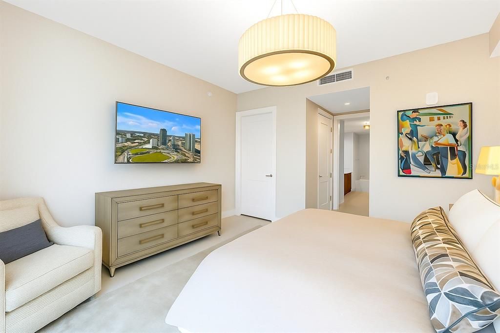 Bedroom, Interior, Recessed Lighting