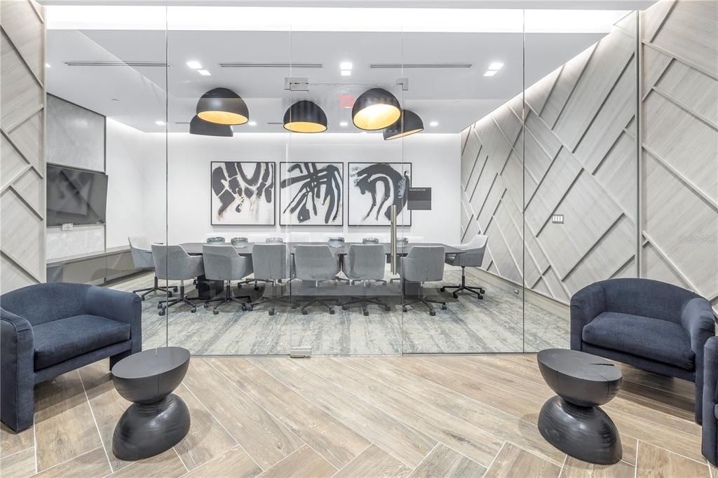 Dining room, Interior, Pendant Lights, Recessed Lighting, Wood Texture Flooring