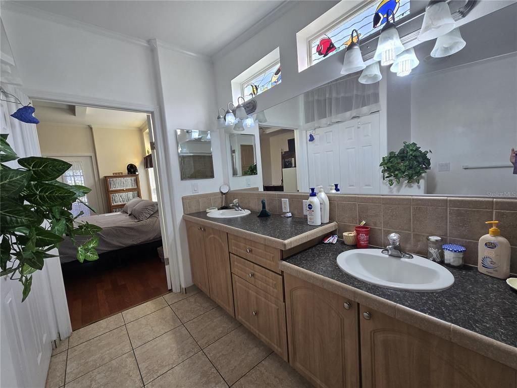 Bathroom, Bedroom, Dual Sink Vanities, Interior, Wood Texture Flooring