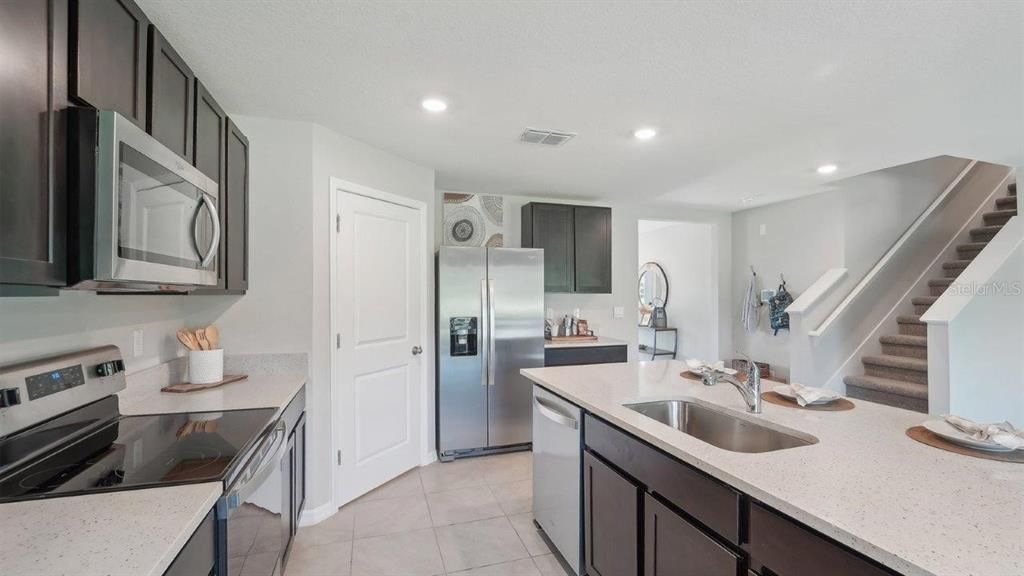 Interior, Kitchen, Recessed Lighting, Stainless Steel Appliances