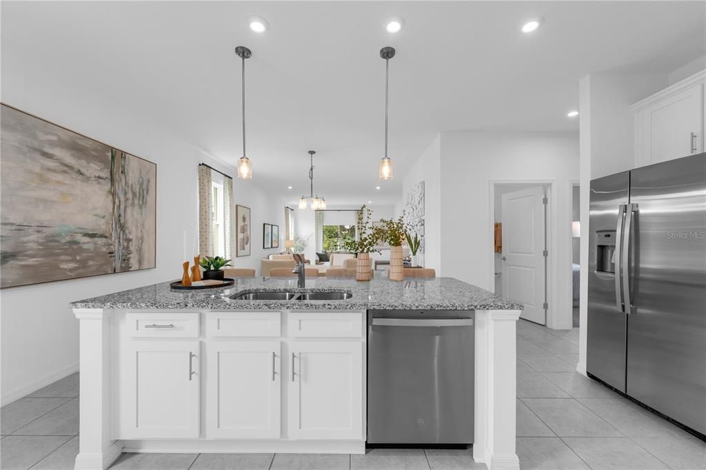 Interior, Kitchen, Pendant Lights, Recessed Lighting, Stainless Steel Appliances