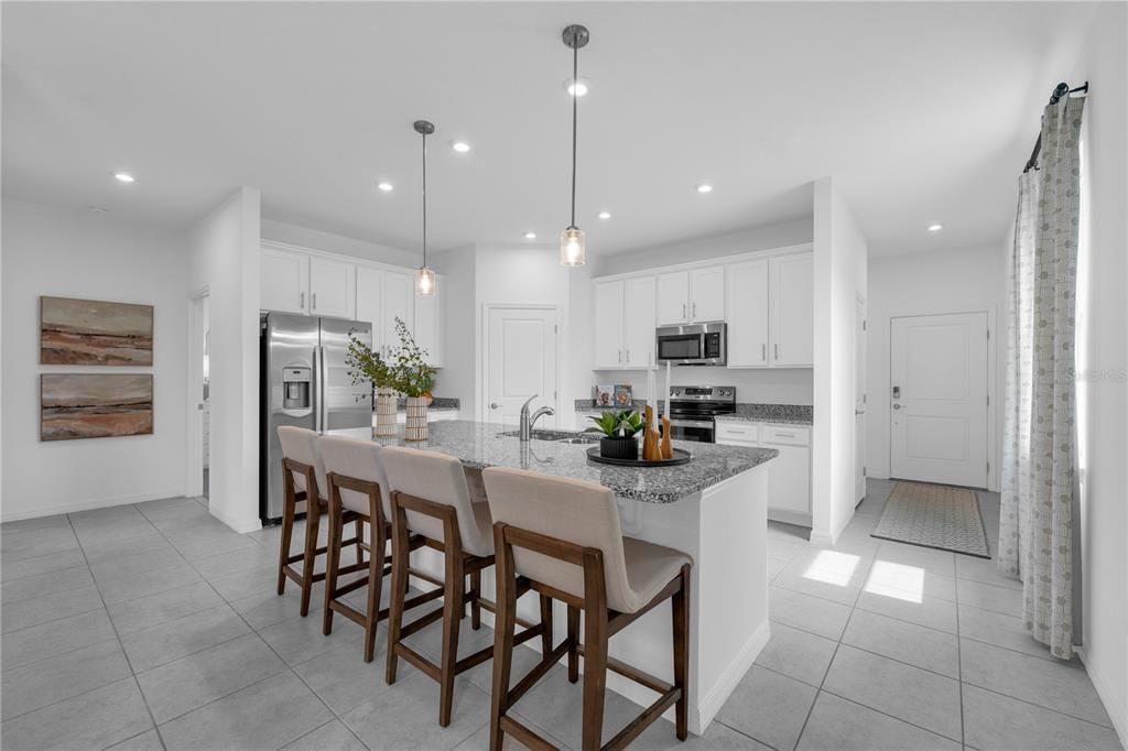 Interior, Kitchen, Pendant Lights, Recessed Lighting, Stainless Steel Appliances