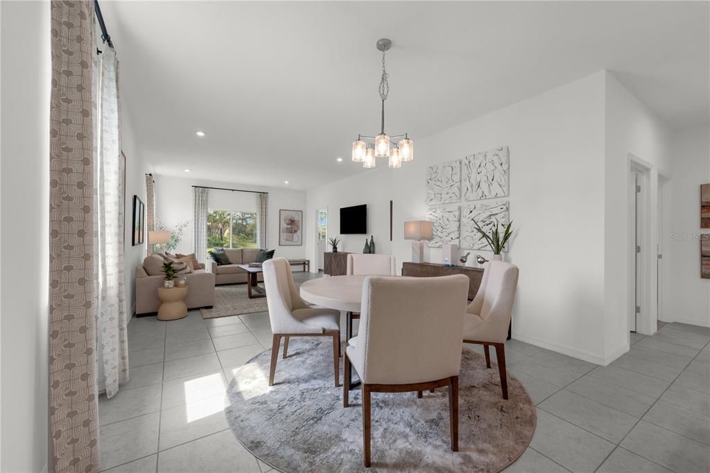 Dining room, Interior, Living room, Pendant Lights, Recessed Lighting