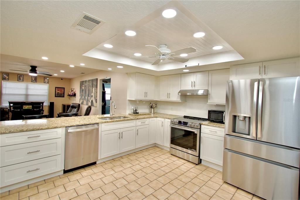 Interior, Kitchen, Recessed Lighting, Stainless Steel Appliances