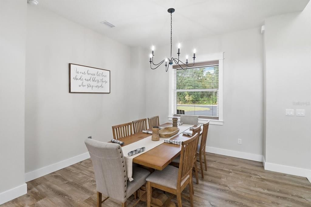 Chandelier, Dining room, Interior, Wood Texture Flooring