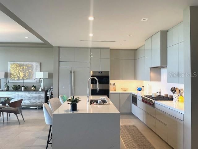 Dining room, Interior, Kitchen, Living room, Recessed Lighting, Stainless Steel Appliances