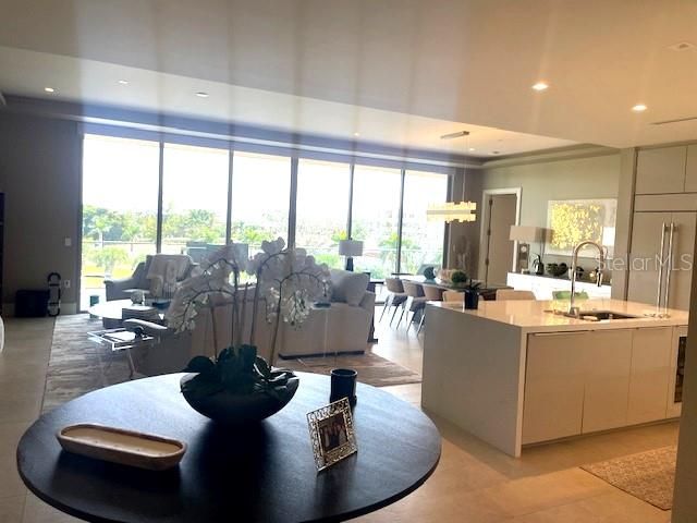 Dining room, Interior, Kitchen, Living room, Pendant Lights, Recessed Lighting