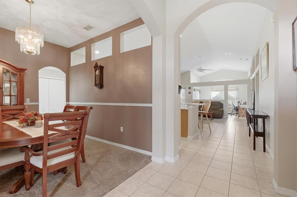 Chandelier, Dining room, Interior, Recessed Lighting