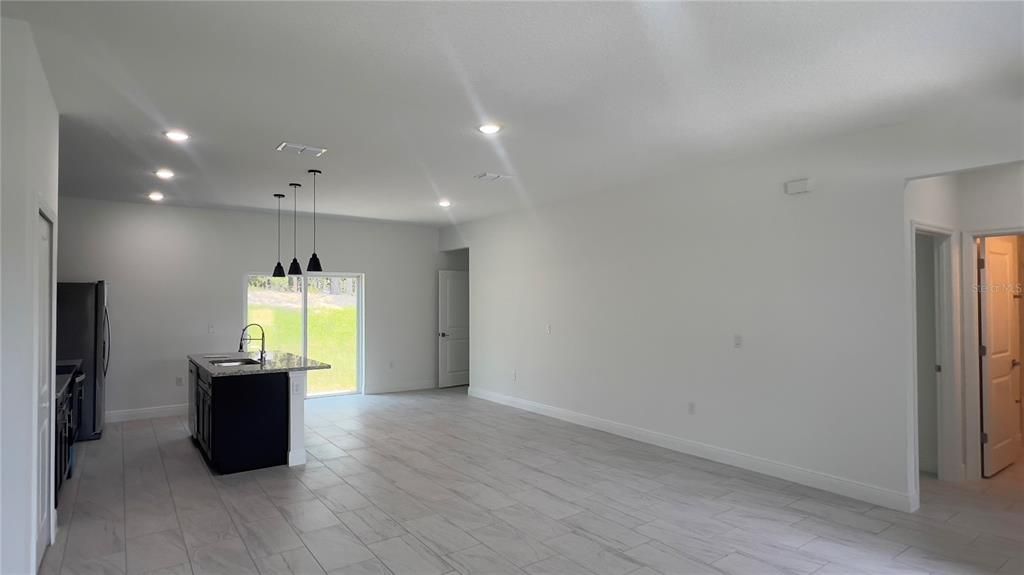 Interior, Kitchen, Marble, Pendant Lights, Recessed Lighting