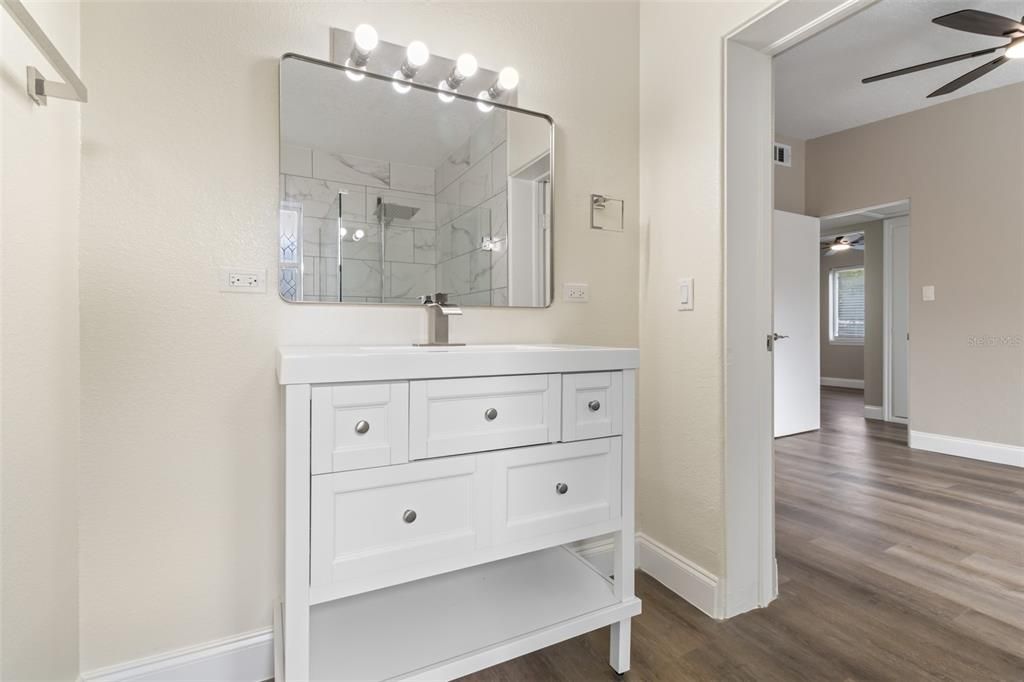 Bathroom, Interior, Wood Texture Flooring