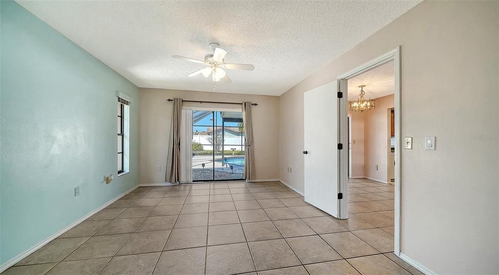 Chandelier, Empty room, Interior