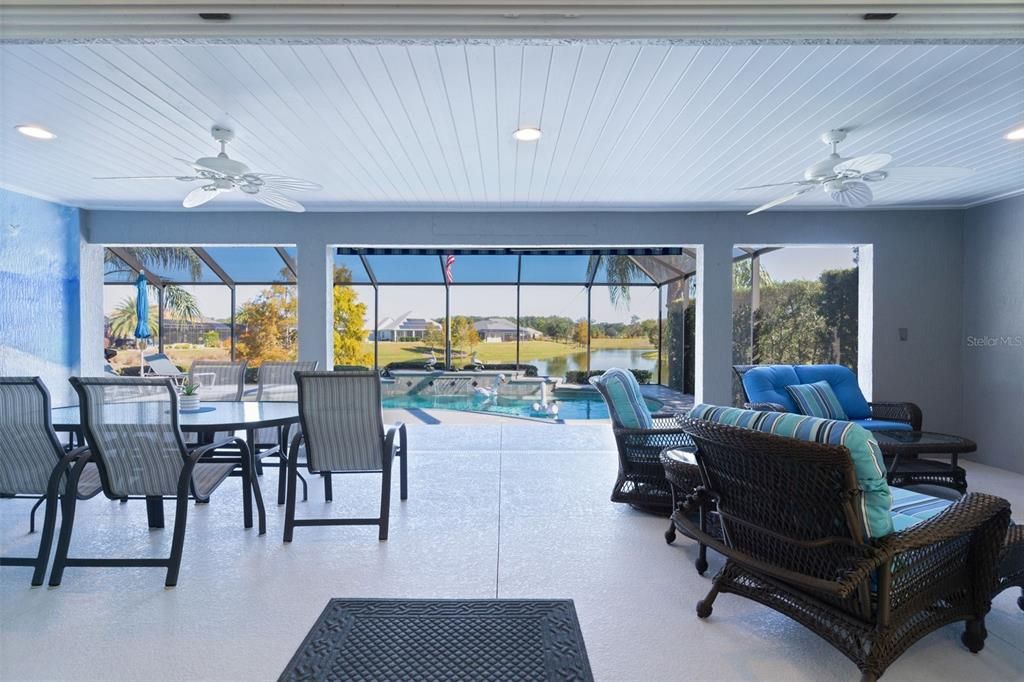 Dining room, Glass Ceilings, Interior, Pool, Recessed Lighting, Sun Room