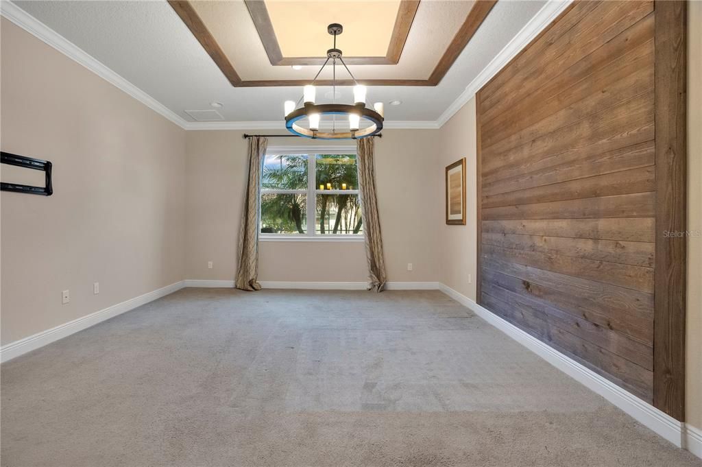 Empty room, Interior, Pendant Lights, Wooden Walls
