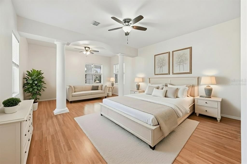Bedroom, Interior, Wood Texture Flooring