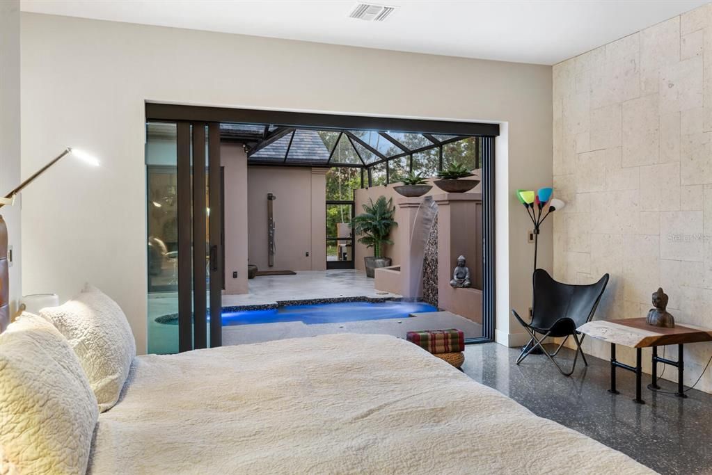 Bedroom, Interior, Pool, Stone Walls