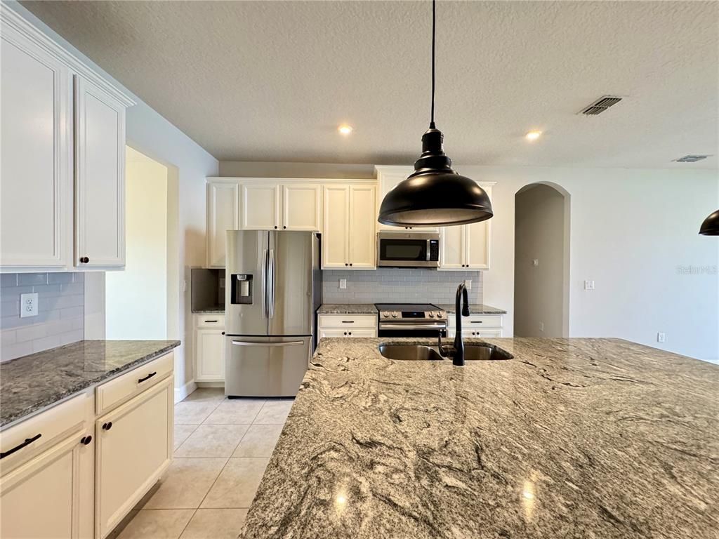 Interior, Kitchen, Pendant Lights, Recessed Lighting, Stainless Steel Appliances