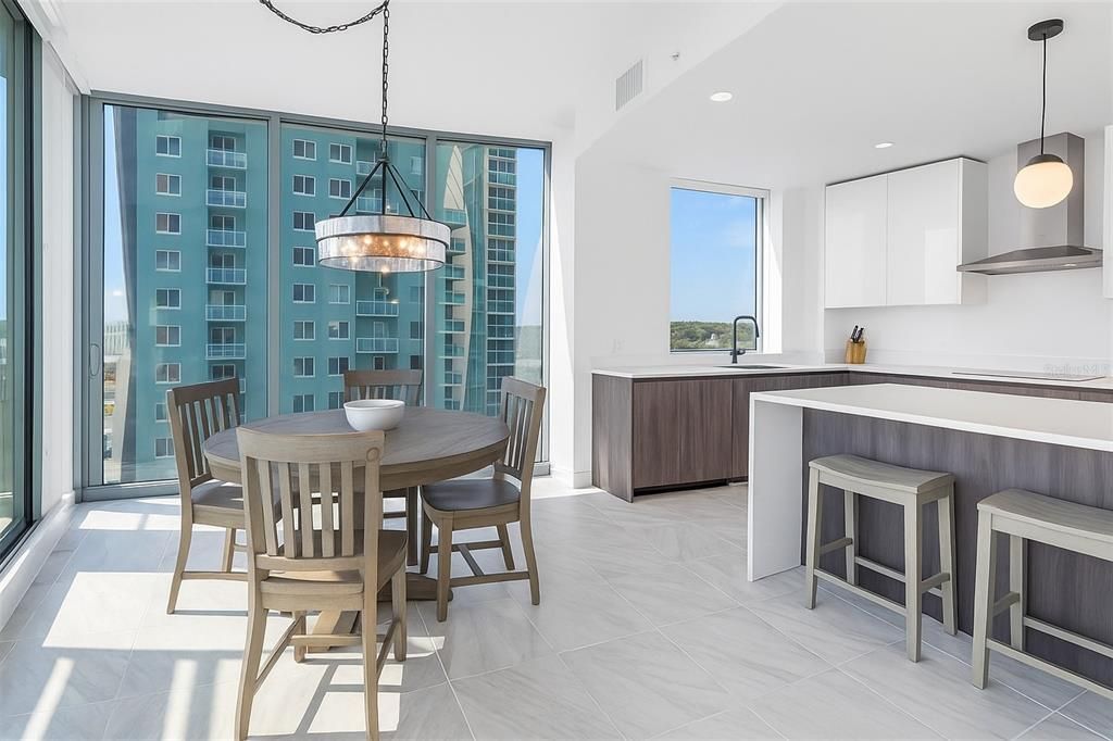 Dining room, Interior, Kitchen, Pendant Lights, Recessed Lighting