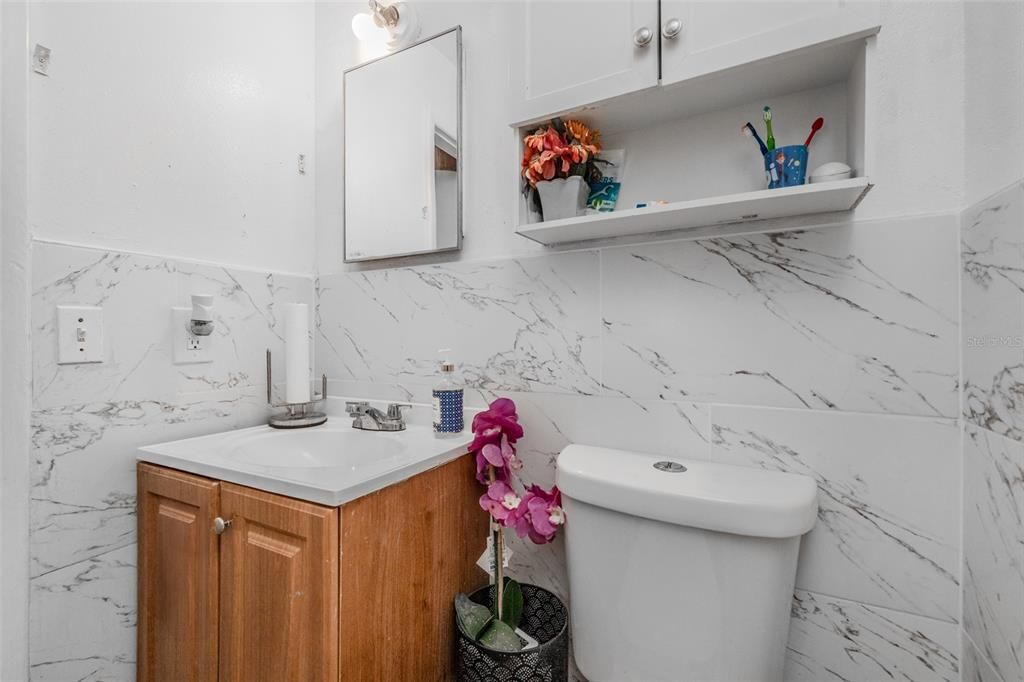 Bathroom, Interior, Marble Walls