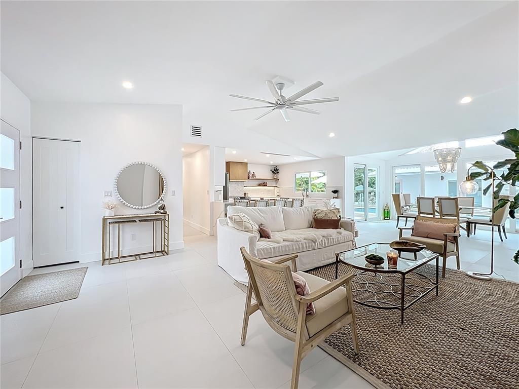 Dining room, Interior, Kitchen, Living room, Pendant Lights, Recessed Lighting, Water