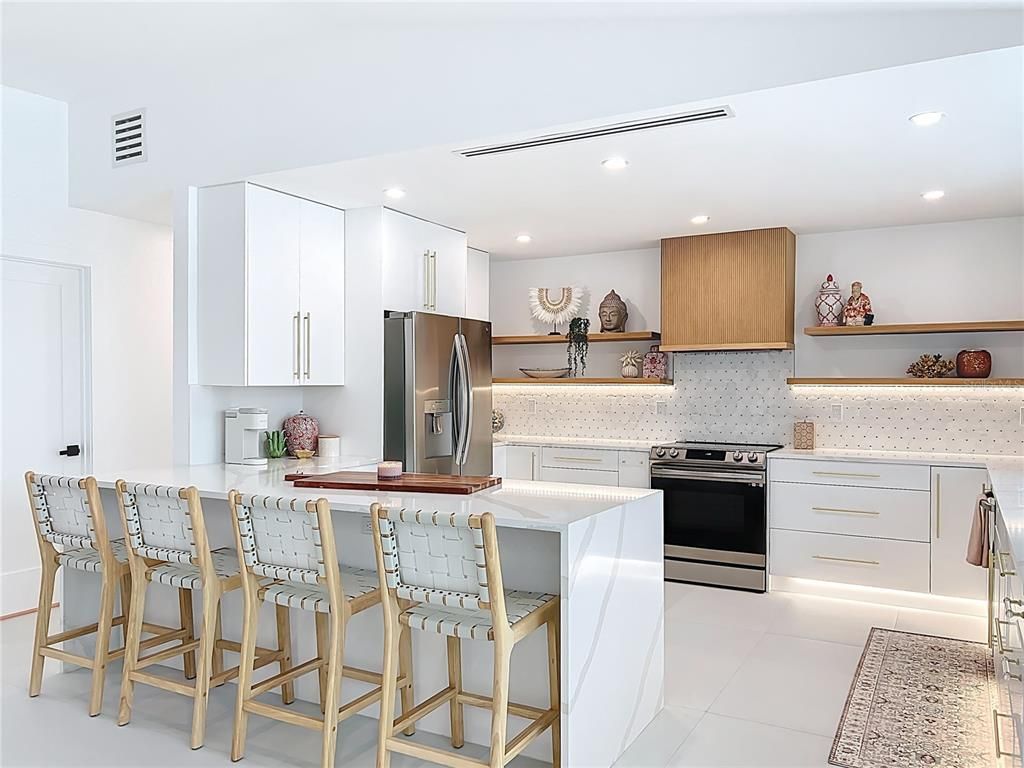 Interior, Kitchen, Recessed Lighting, Stainless Steel Appliances