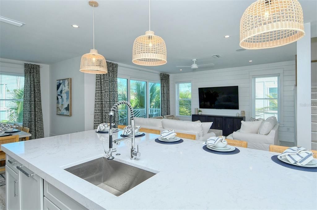 Interior, Kitchen, Living room, Pendant Lights, Recessed Lighting