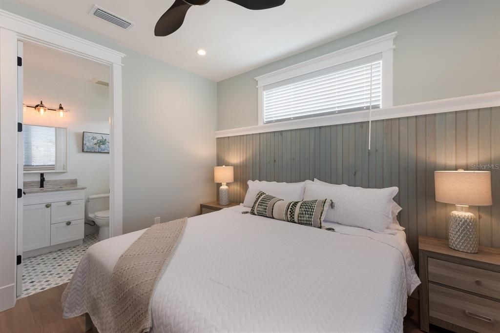 Bathroom, Bedroom, Interior, Recessed Lighting, Wood Texture Flooring