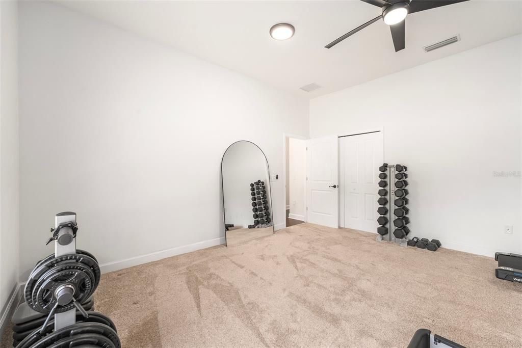 Empty room, Fitness Equipment, Interior, Recessed Lighting