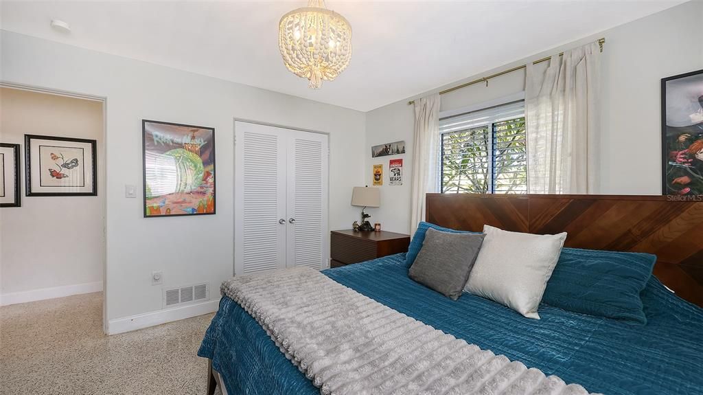Bedroom, Chandelier, Interior