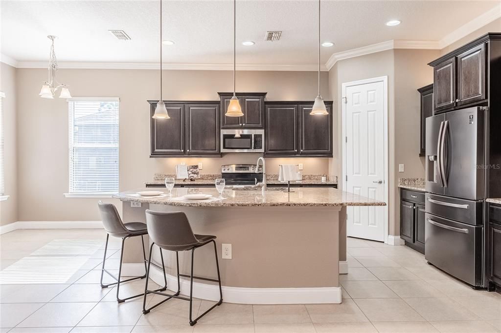 Interior, Kitchen, Pendant Lights, Recessed Lighting, Stainless Steel Appliances