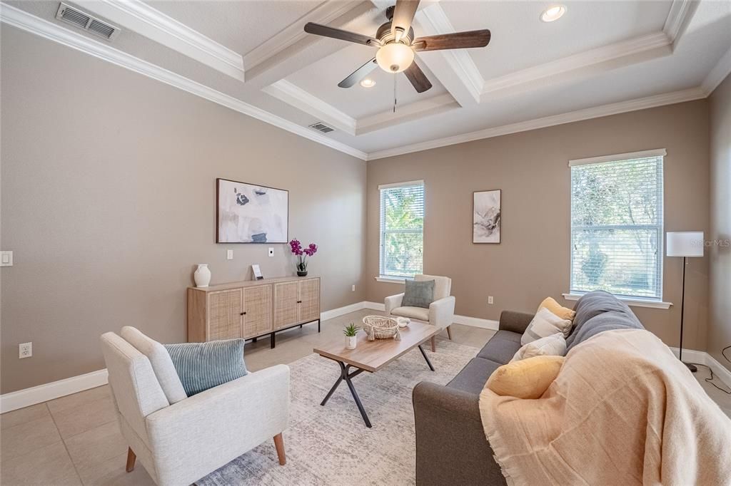 Interior, Living room, Recessed Lighting