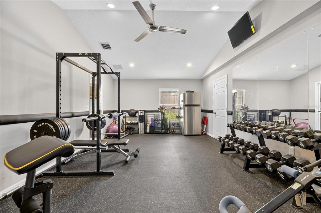 Fitness Equipment, Interior, Recessed Lighting