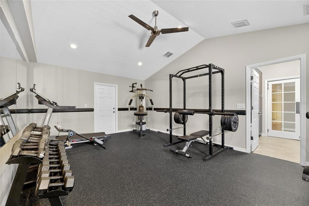 Fitness Equipment, Interior, Recessed Lighting