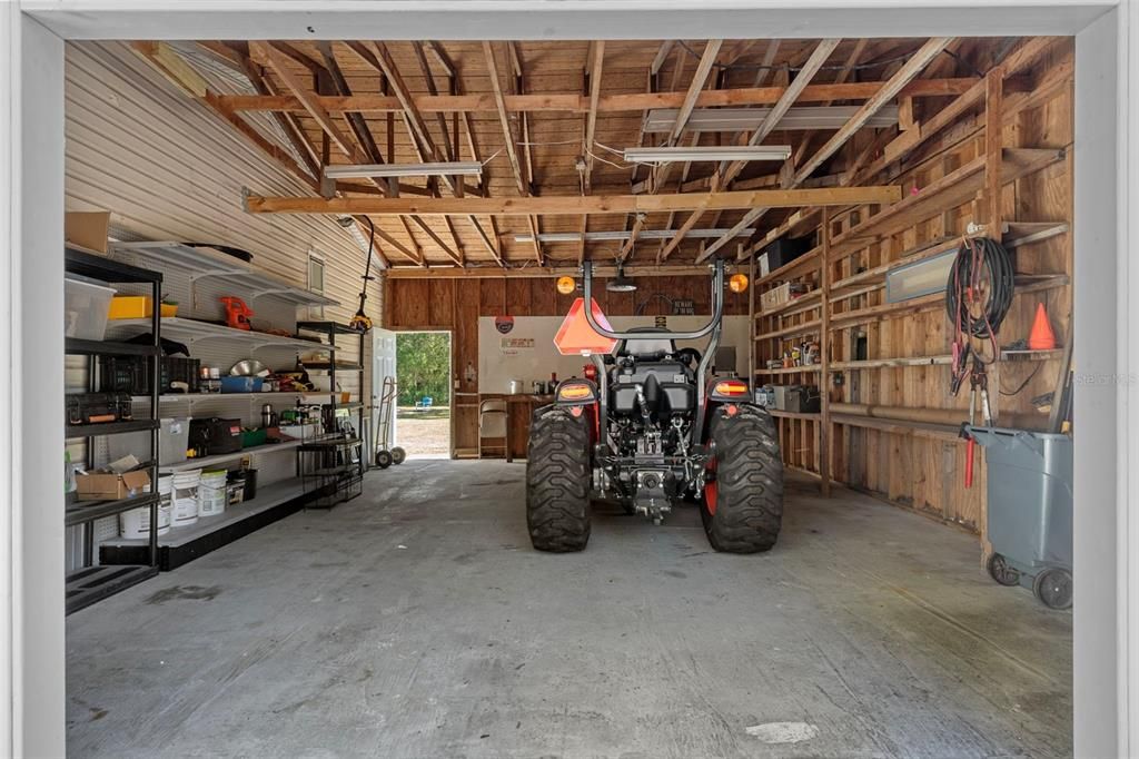 Garage, Interior, Wooden Beams, Wooden Ceilings, Wooden Walls