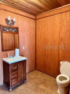 Bathroom, Interior, Wooden Ceilings, Wooden Walls