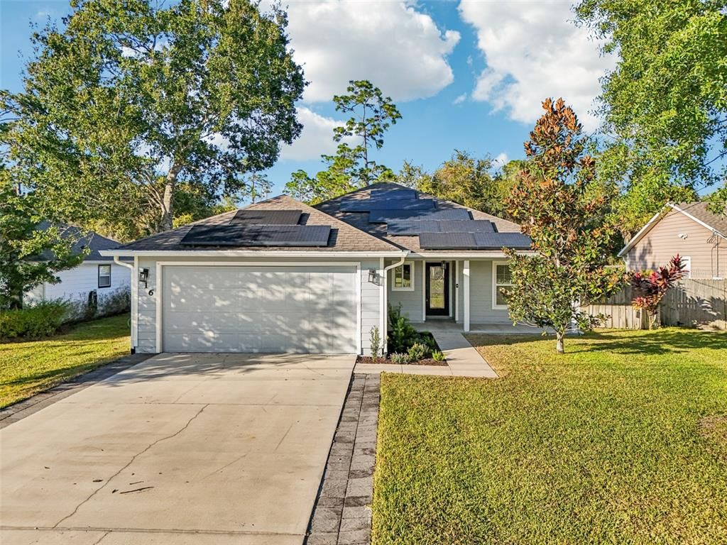 Attached, Backyard, Exterior, Facade, Solar Panels, Ranch